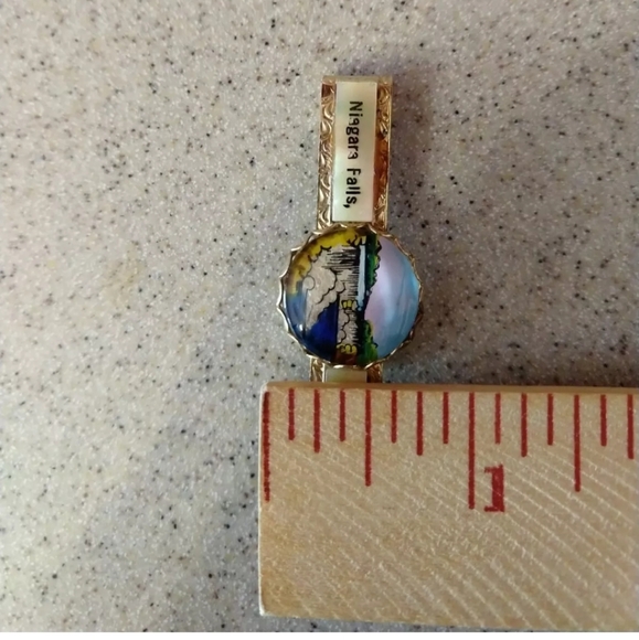 Niagara Falls Vintage Souvenir Tie Clip Bar New York Canada - Picture 6 of 8